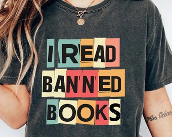Read Banned Books Shirt, Banned Books Shirt, Reading Shirt, Book Lover Tee Gift, Library Shirt, Book Club Tee, Literary Shirt, Bookish Shirt