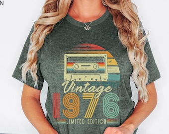 Vintage 1976 Shirt, 49th Birthday Gift For Men, 49th Birthday Best Friend, 49th Bday, Seventies Shirt, Turning 49 Birthday Gift,Born in 1976