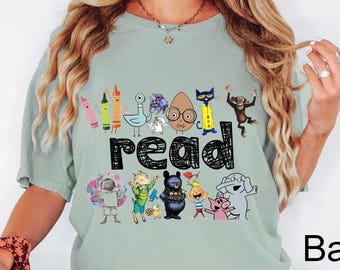 Comfort Colors® Read Children Books Shirt, Teacher Read Shirt, Kindergarten Gift Shirt, Read Kids Tee, Book Lover Shirt,Funny Kids Tee, Read
