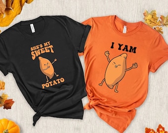 She&#39;s My Sweet Potato Shirt, I Yam Shirt, Couples Shirt, Couples Thanksgiving Shirt, Funny Thanksgiving Shirt, Matching Shirt, Funny Couple