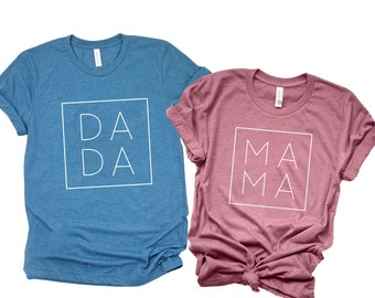 Mama Dada Shirts, Matching Family Shirts, Mommy and Daddy Outfits, Mom Gifts, Dad Gifts, Momlife Shirt, Father Life Shirt, Mothers Day Gift