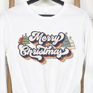 Vintage Merry Christmas Shirt,Merry Christmas Shirt,Christmas T shirt, Christmas Family Shirt,Christmas Gift,70s Style Merry Christmas Shirt