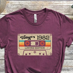 42nd Birthday Shirt Gift, 1982 Cassette Shirt, Vintage 1982 Shirt, Best Of 1982 T-Shirt, 42 Years of Being Awesome, Hello Forty Shirt, 1982#