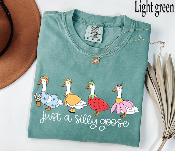 Comfort Colors® Silly Goose On The Loose Shirt, Goose T-Shirt, Silly Goose Shirts, Funny Graphic Shirt, Cute Goose Shirt, Easter Shirt,Goose