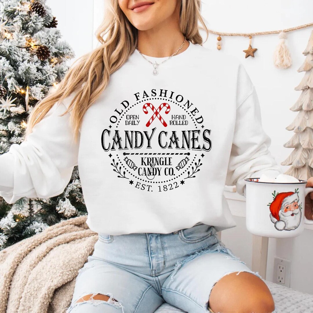 GREY NUTCRACKER & CANDY CANE SWEATSHIRT