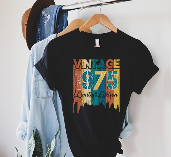 Vintage 1975 Shirt, 48th Birthday Gift For Men, 48th Birthday Best Friend, 48th Bday, Seventies Shirt, Turning 48 Birthday Gift,Born in 1975