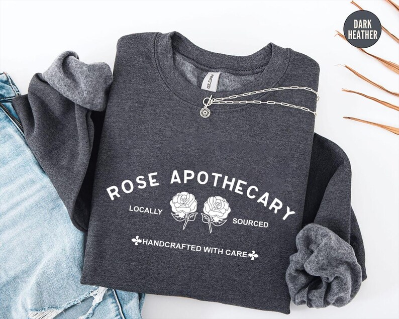 Rose Apothecary Shirt, Schitt Creek Shirt, Rosebud Motel Shirt, Handcrafted with Care, Moira Rose Shirt, David Rose Shirt, Schitt Creek Gift bild 4