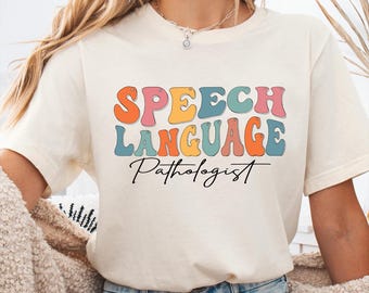 SLP Speech Language Pathologist Therapist Shirt, SLP Gifts, Speech Tee Chenille Patch, Speech Squad,Speech Therapist Gift,Language Pathology