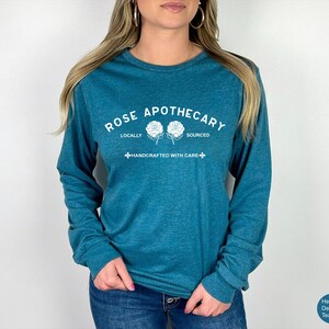 Rose Apothecary Shirt, Schitt Creek Shirt, Rosebud Motel Shirt, Handcrafted with Care, Moira Rose Shirt, David Rose Shirt, Schitt Creek Gift bild 2
