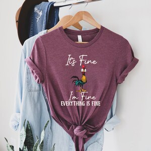 It's Fine I'm Fine Everything Is Fine Shirt, Cute Chicken Tee, Sarcasm T-Shirt, Everything Is Fine, Funny Chicken Tee,Funny Gift Chicken Tee bild 5