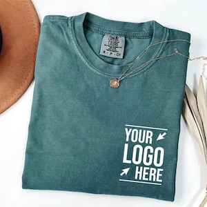 Comfort Colors® Custom Business Logo Shirt, Personalized Company Team Event Tee, Customized Branding Apparel, Corporate Staff Uniform Tops image 1