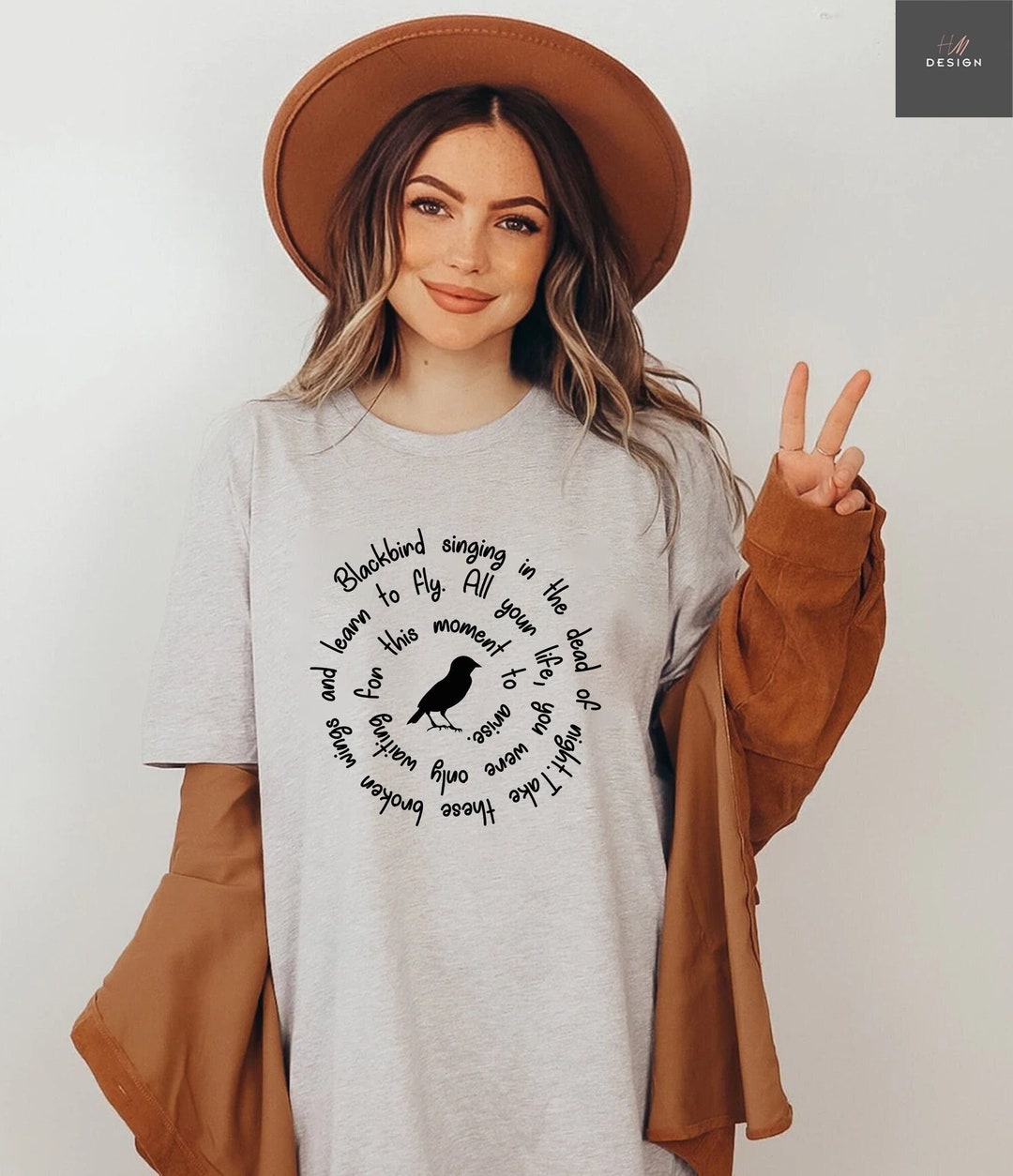 Blackbird Singing in the Dead of Night Shirt, Blackbird Shirt ...