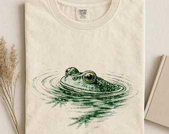 Comfort Colors® Frog Swimming Comfort Colors T-Shirt - Funny Animal Graphic Tee - Frog Lover Gift