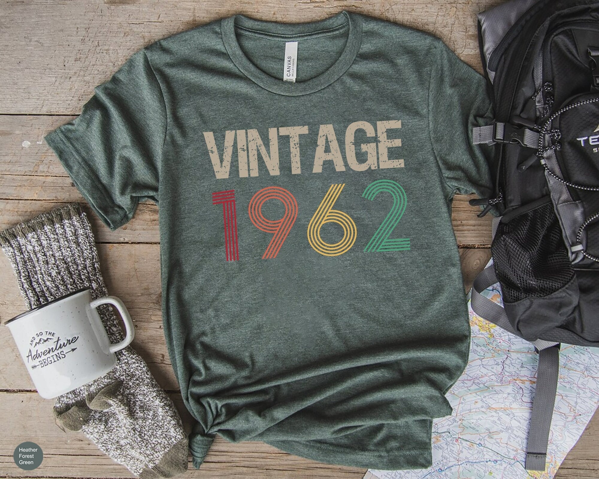 Vintage 1962 Shirt, 1962 Shirt, 62nd Birthday Shirt, 62nd Birthday