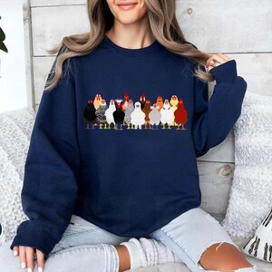 Chicken Sweatshirt, Mothers Day Chicken Sweatshirt, Women Chicken Sweatshirt, Love Chickens, Animal Sweatshirt, Funny Farmer Farm Hoodie image 4