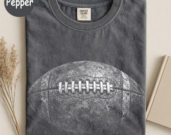 Comfort Colors® Vintage Football Shirt, Distressed Gameday Tee, Retro Sports Graphic Outfit, Grunge Football Fan Gift