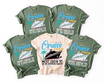Comfort Colors® Most Likely to Cruise Shirts, Family Cruise Shirts, Funny Cruise Shirt, Matching Cruise Shirts, Group Cruise Shirt, Vacation
