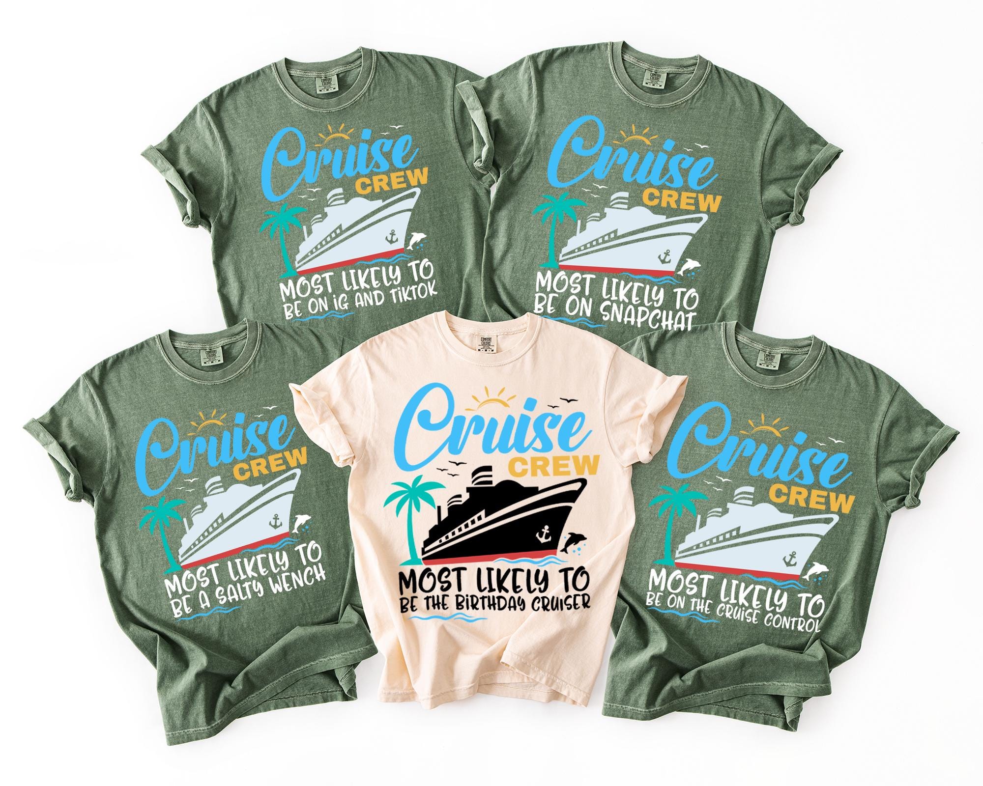 Comfort Colors® Most Likely to Cruise Shirts, Family Cruise Shirts, Funny Cruise Shirt, Matching Cruise Shirts, Group Cruise Shirt, Vacation