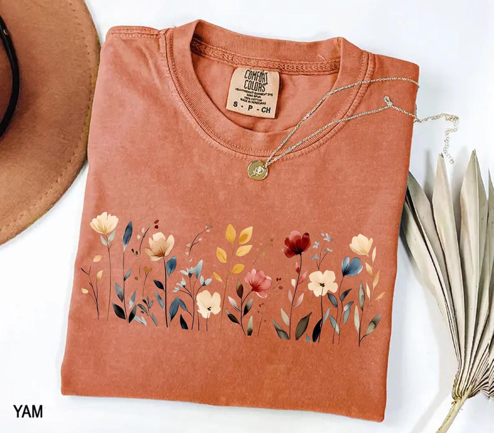 Comfort Colors® Wildflower Shirt, Floral Cottagecore Shirt, Botanical ...