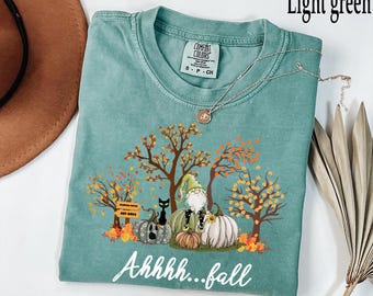 Comfort Colors® Fall Shirt, Ahh Fall Shirt, Fall Season Shirt, Fall Leaves Shirt, Fall Gnome Shirt, Pumpkin Shirt, Autumn Shirt, Fall Tree