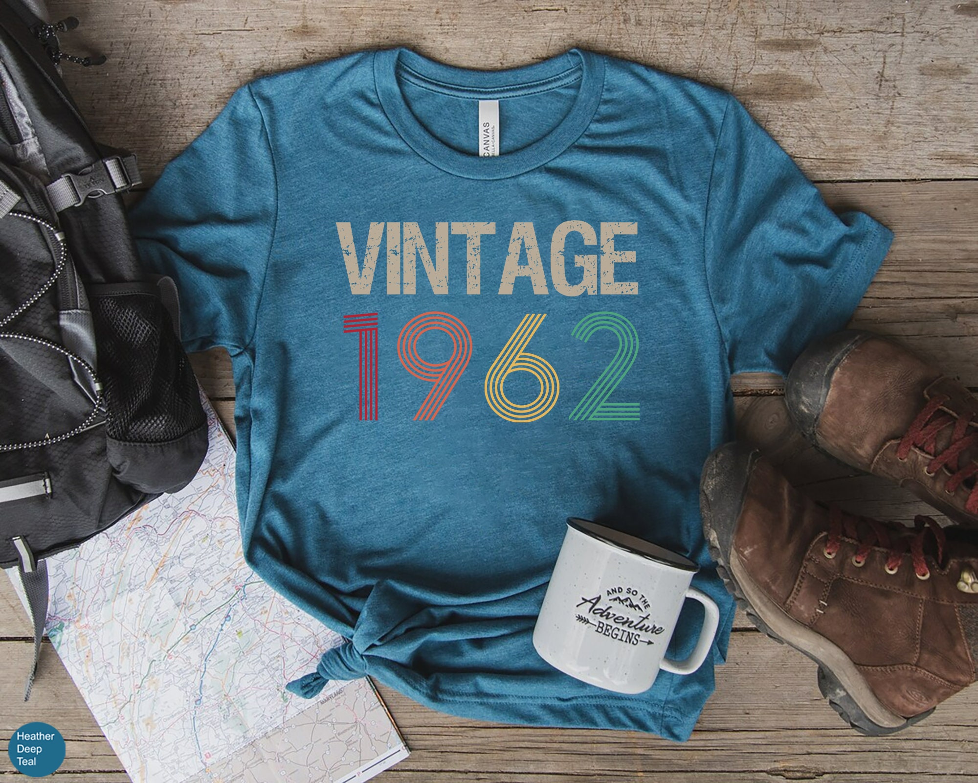 Vintage 1962 Shirt, 1962 Shirt, 62nd Birthday Shirt, 62nd Birthday