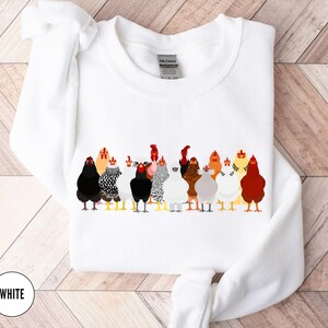 Chicken Sweatshirt, Mothers Day Chicken Sweatshirt, Women Chicken Sweatshirt, Love Chickens, Animal Sweatshirt, Funny Farmer Farm Hoodie image 7