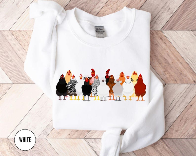 Chicken Sweatshirt, Mothers Day Chicken Sweatshirt, Women Chicken Sweatshirt, Love Chickens, Animal Sweatshirt, Funny Farmer Farm Hoodie image 7