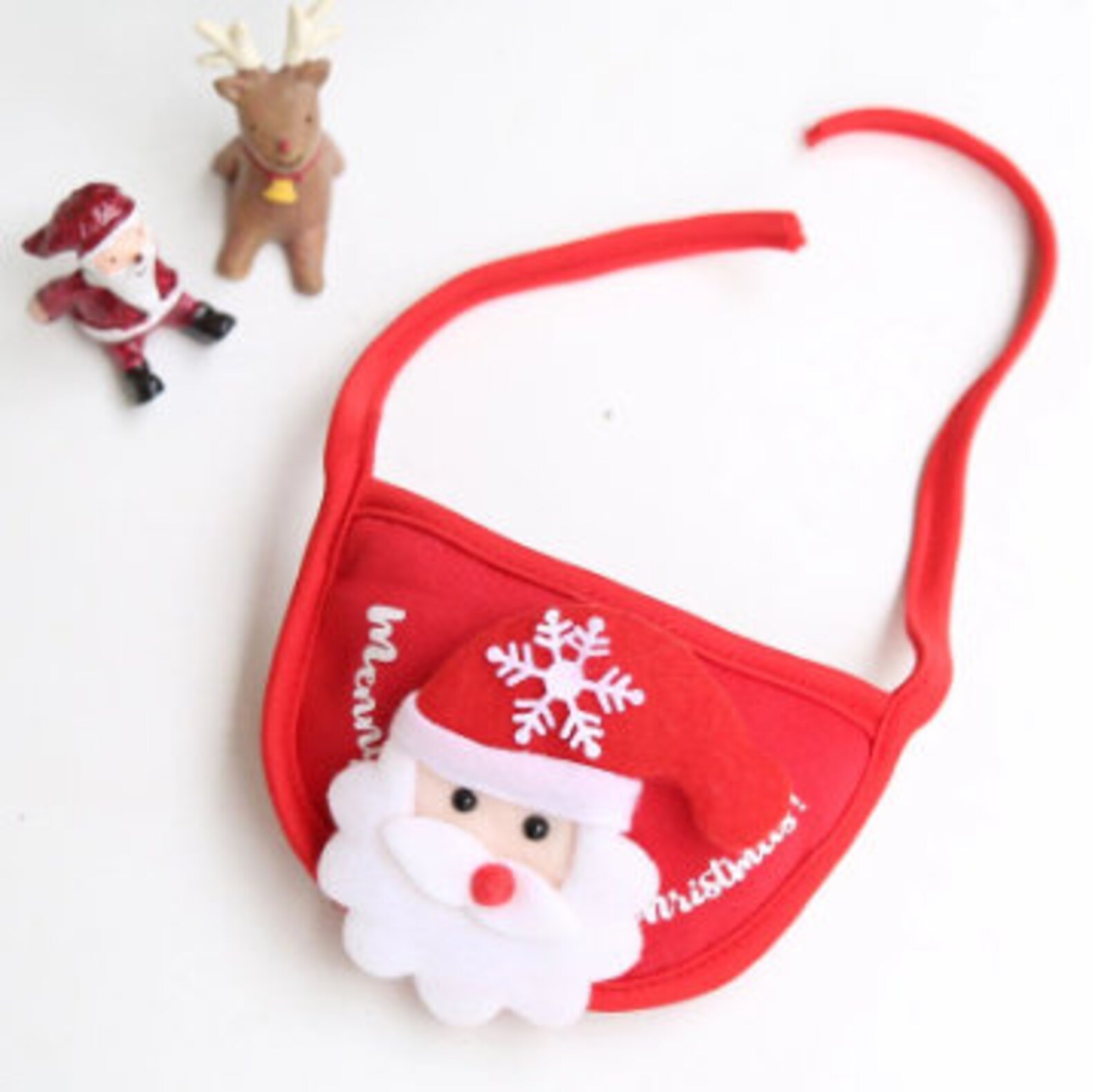 Christmas Dog Hat Costume Bandana Santa Bibs Scarf Winter Outfit for
