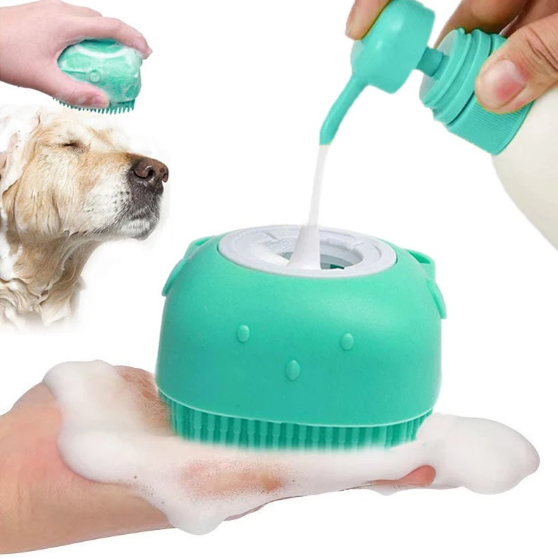3pcs Dog Bath Brush Dog Shampoo Brush Dog Scrubber for Bath Pet Supplies Dog Bathing Brush Scrubber Dog Shower/Grooming/Washing Brush with Adjustable