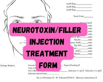 Neurotoxin-Botox-Filler- Injection Treatment Record Form PDF