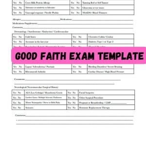 Good Faith Exam Template Form for Injectors Etsy Good Faith Exam Template Form for Injectors Etsy
