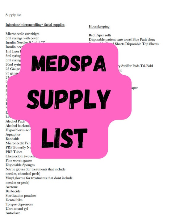 BBL Surgery supply list - Payhip