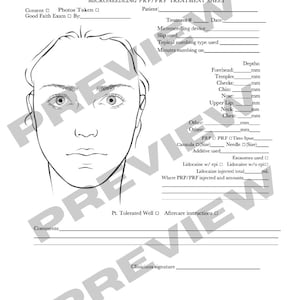 Microneedling PRP PRF Exosome Treatment Form PDF - Etsy