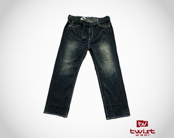 Osaka Big Train Baggy Jeans / Japanese brand / Y2K / Cool Design / Big Size / Size 40 / Colorful / High Quality / Streetwear / Men