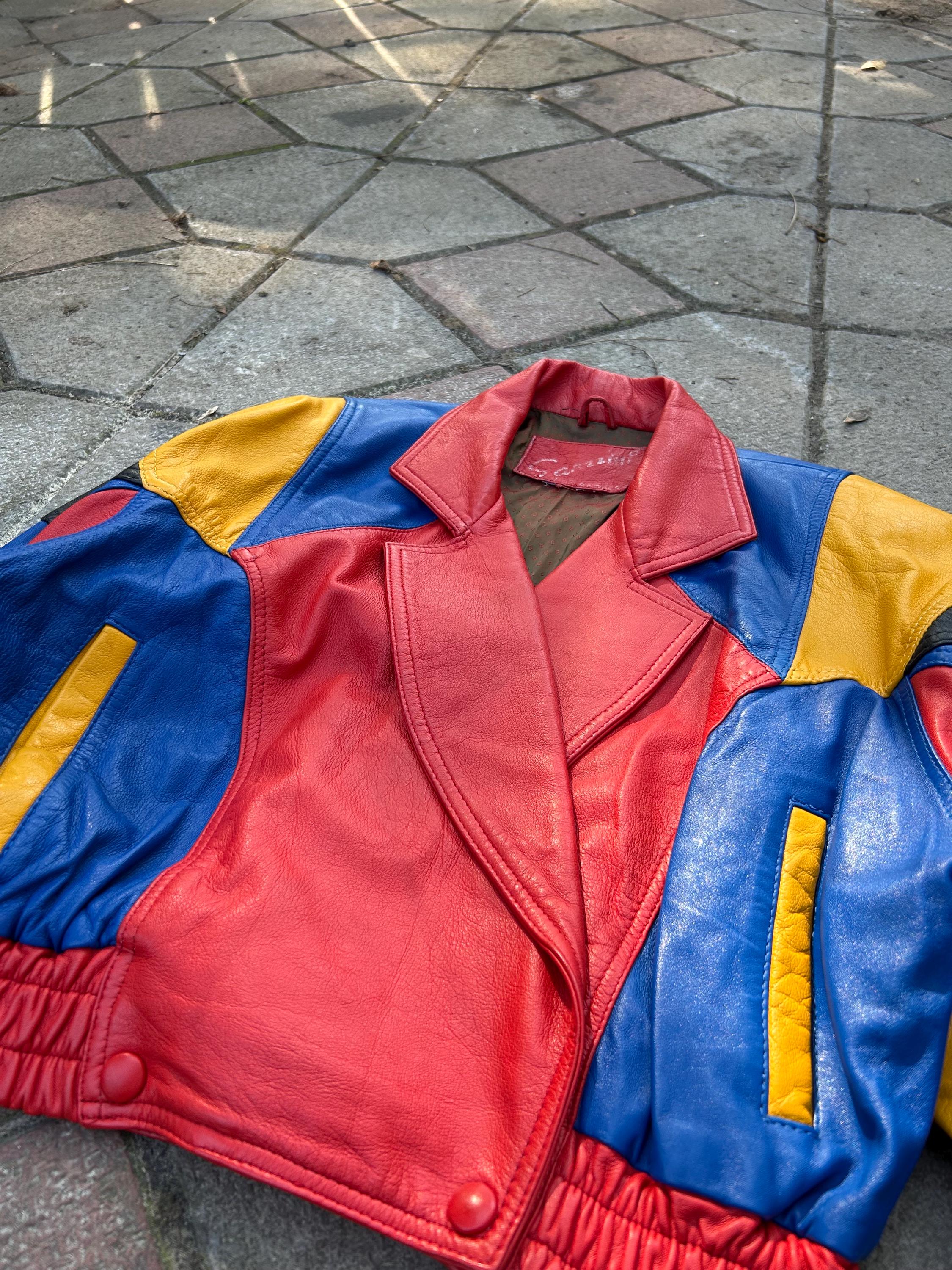 Vintage Very Rare Sanzzini Jacket / 70's / Colourblock Vintage Very Rare Sanzzini Jacket / 70's / Colourblock