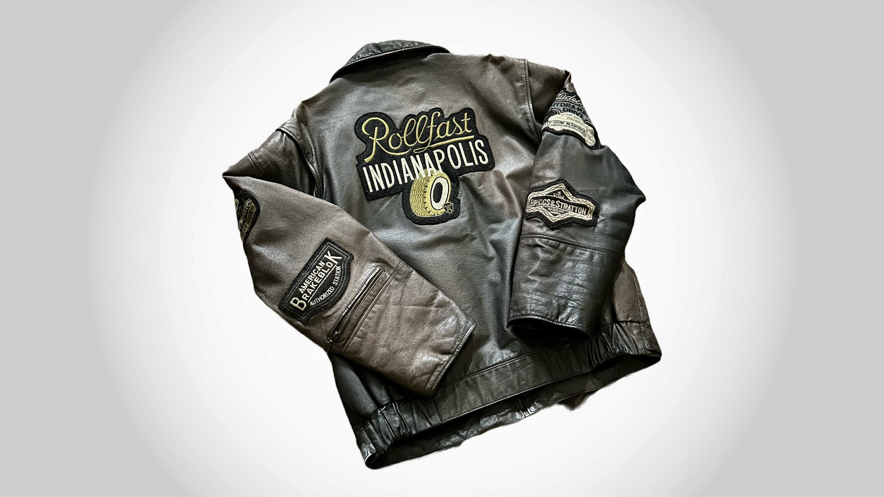 Vintage Front Line Leather Jacket / Indianapolis / 90s / 80s 