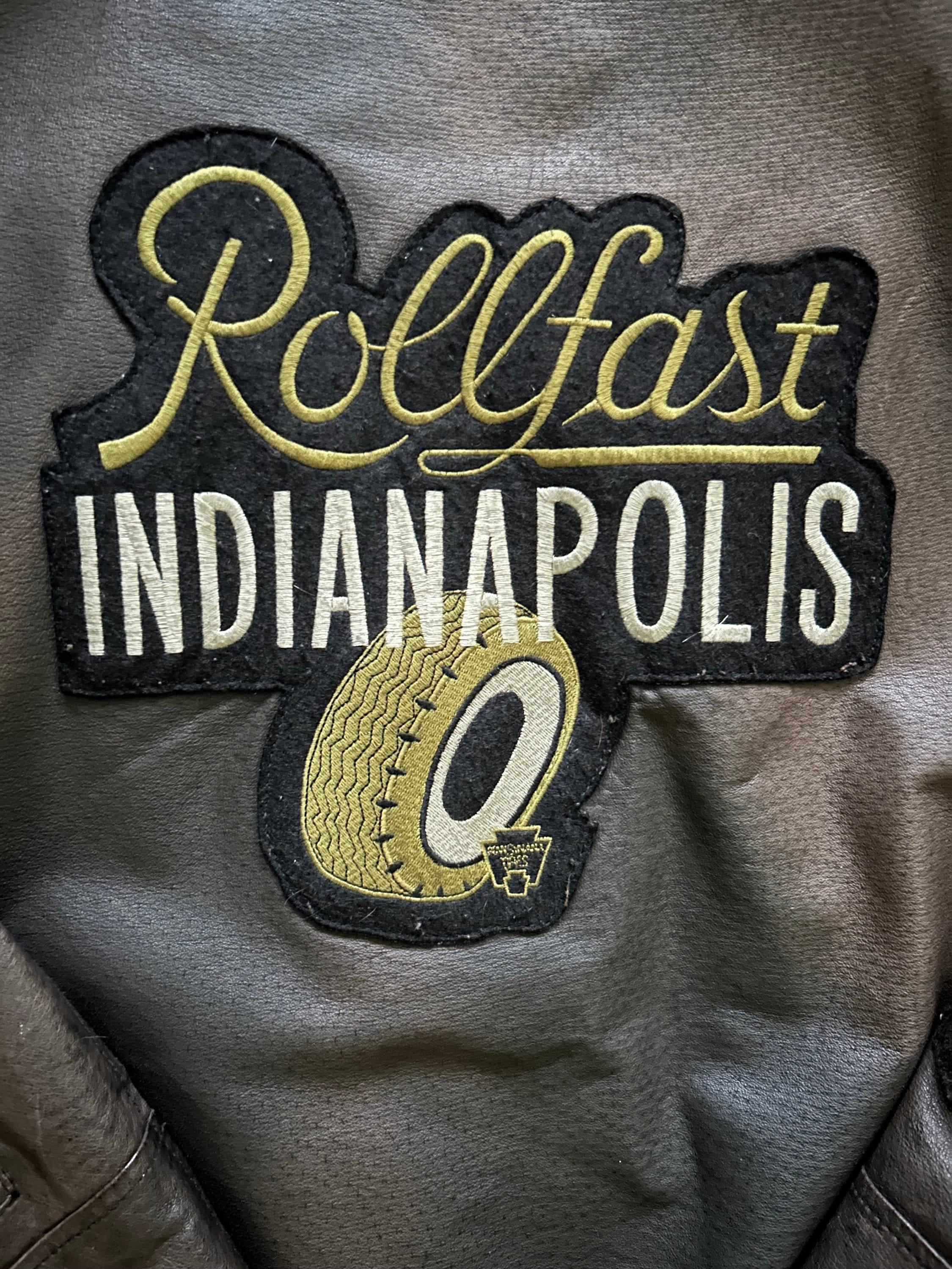 Vintage Front Line Leather Jacket / Indianapolis / 90s / 80s 