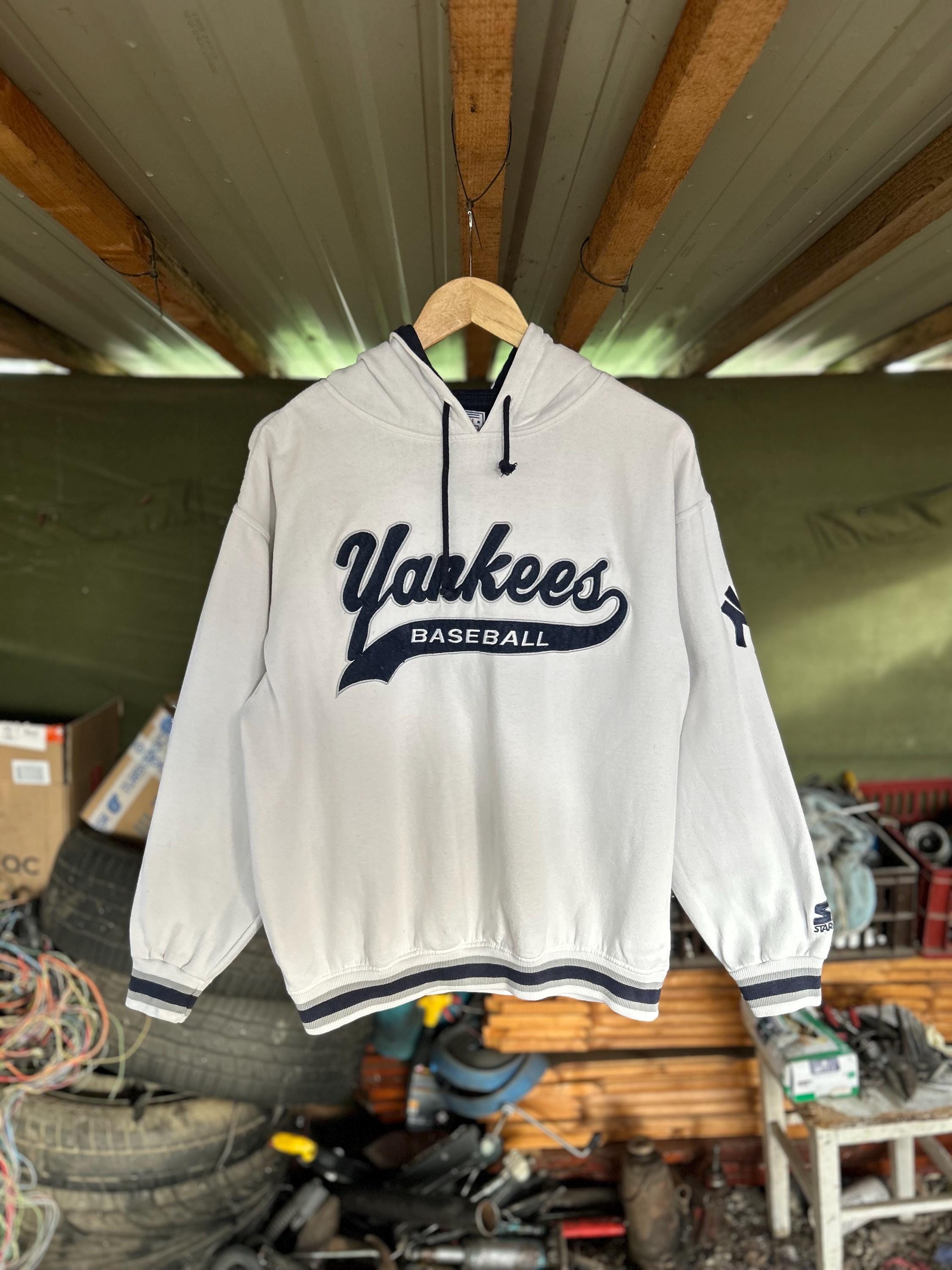 Sudadera con capucha vintage Starter Yankees Muy rara Blanca