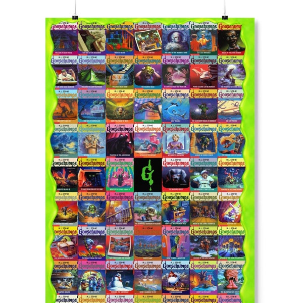 Goosebumps Fine Art Print All 62 Original Book Covers Poster!