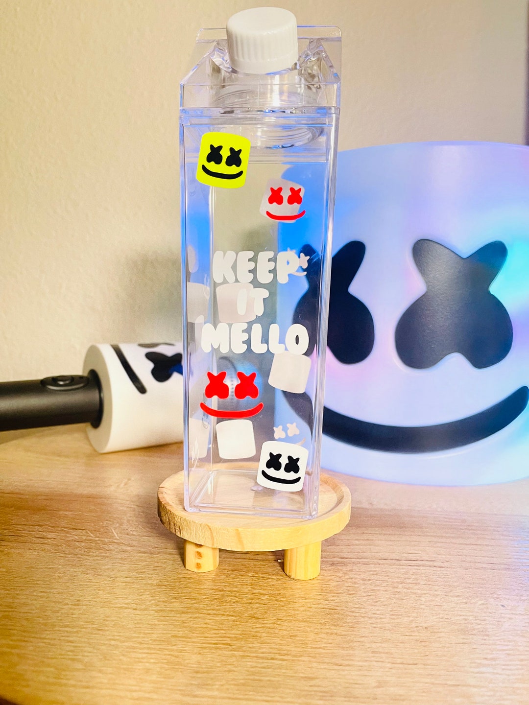 Marshmello Milk Carton Water Bottle Etsy