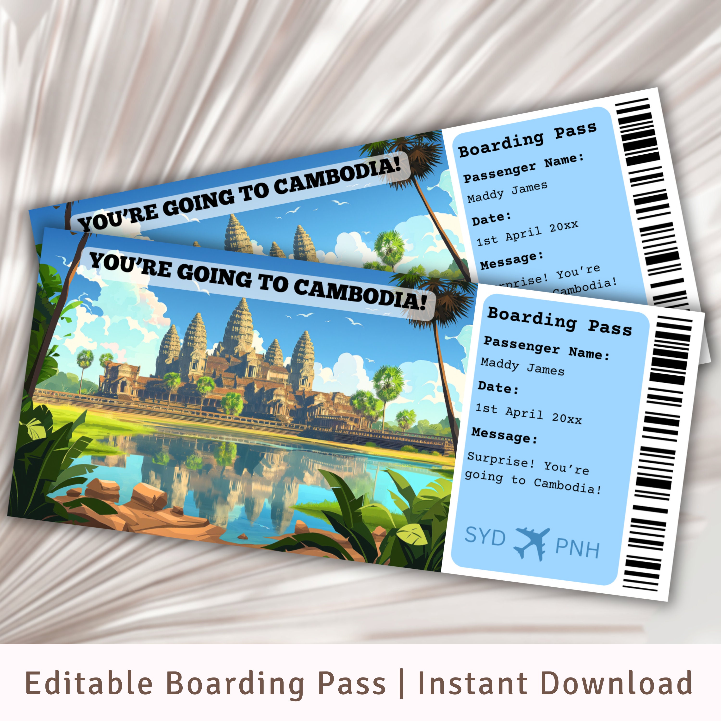 ソンチャン BOARDING PASS トレカ Travel Wedding Escort Cards, Boarding Pass Ticket (DIY Printable