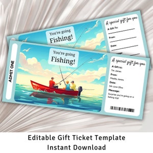 Angeln Geschenkgutschein, Überraschungsangeln Geschenkgutschein, Überraschungsticket Reveal, Überraschungs-Geburtstagsgeschenkgutschein, Angelausflug, Angelurlaub