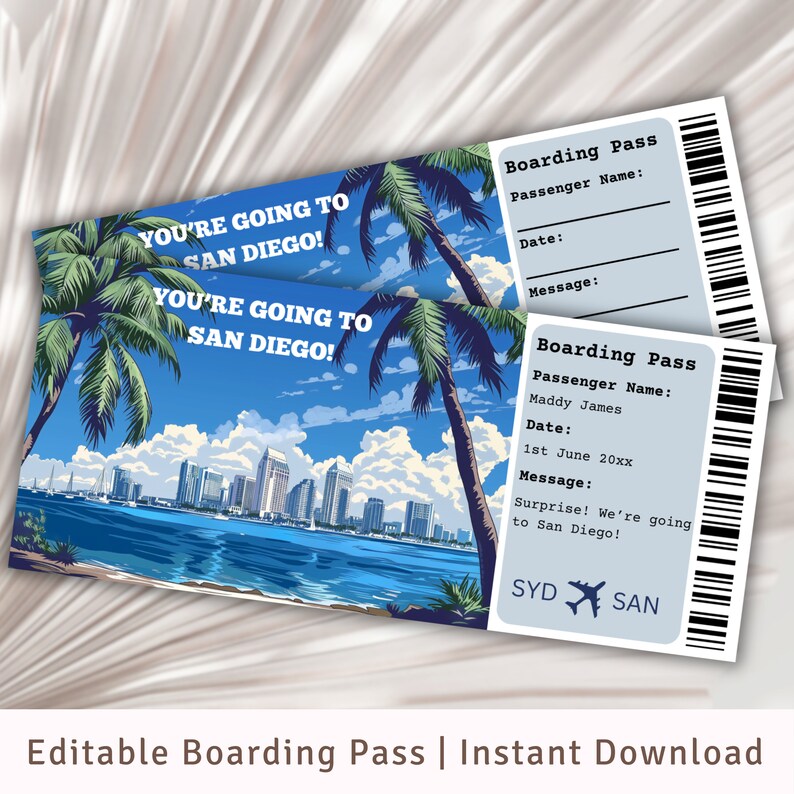 Boarding Pass San Diego Surprise Boarding Pass Template San Diego Boarding Pass San Diego Surprise Boarding Pass Template San Diego