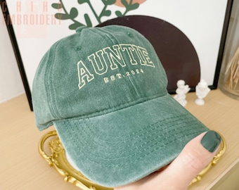 Sombrero bordado personalizado, sombrero de tía personalizado, sombrero de béisbol con logotipo de bordado, gorras personalizadas de sombreros de despedida de soltera, sombrero de hermandad de mujeres, gorra de béisbol unisex