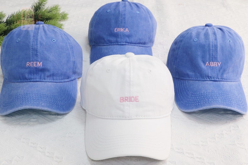 Custom Bride & Squad Embroidered Hat,Bride Baseball Hat,Bachelorette Baseball Caps , Bride to Be Cap,Bride Cap,Babe Hat zdjęcie 1