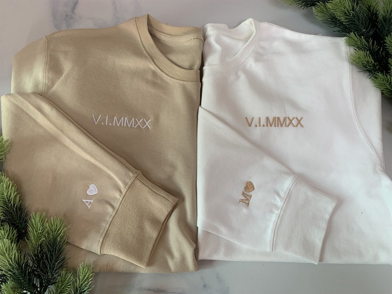 Custom Embroidered Anniversary Sweatshirt Hoodie Embroidery Etsy