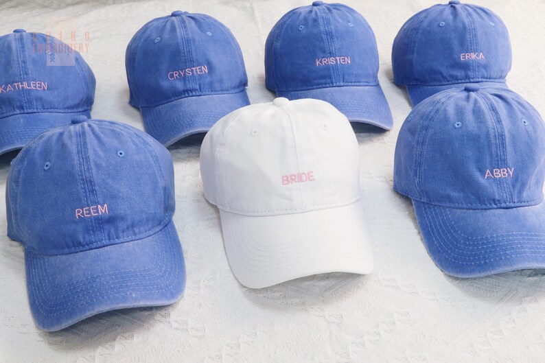 Custom Bride & Squad Embroidered Hat,Bride Baseball Hat,Bachelorette Baseball Caps , Bride to Be Cap,Bride Cap,Babe Hat zdjęcie 10