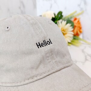 Personalised Vintage Cap Custom Embroidered Unisex Cotton Dad Hat with Personalized Text One Size Snapback Gift Cap for Him and Her image 3