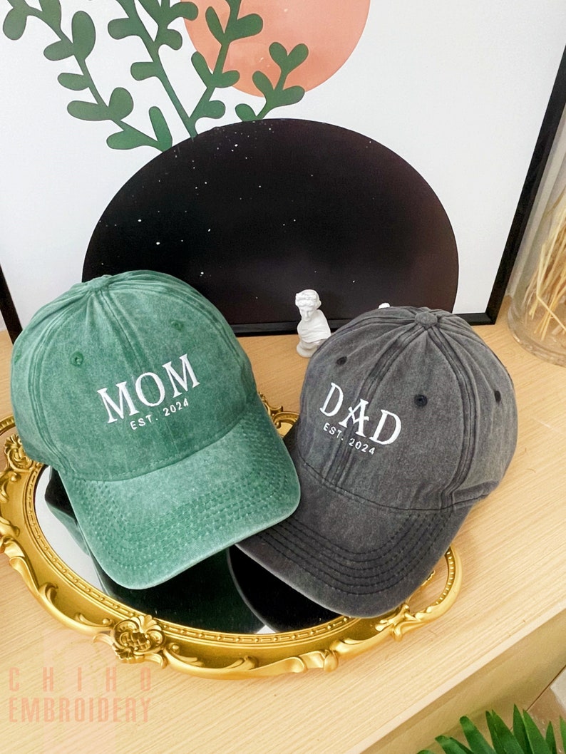 Embroidered Mom Hat Personalized Dad Cap Embroidery Logo Baseball Hat BacheloretteHats Custom Caps Sorority Hat Unisex Baseball Cap image 2