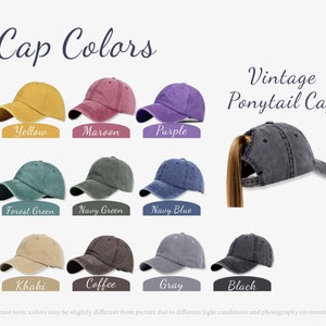 Personalised Vintage Cap Custom Embroidered Unisex Cotton Dad Hat with Personalized Text One Size Snapback Gift Cap for Him and Her image 7